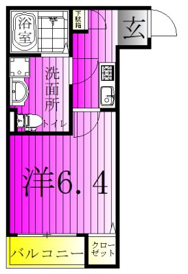 モダンライト北柏 203号室 間取り