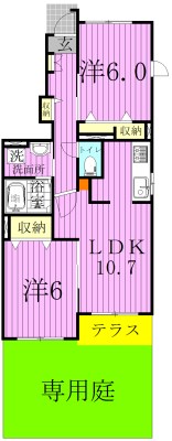 エテルノ　ピアッツァA 101号室 間取り