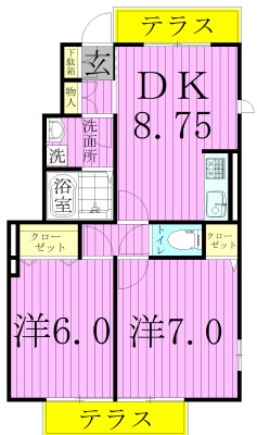 カーサメルヴェーユ 間取り図