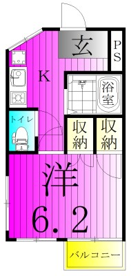 ベルコリーヌ上本郷 208号室 間取り
