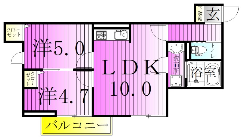 セレスティア南花畑Ⅱ 間取り図