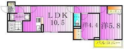 セレスティア南花畑Ⅱ 間取り図