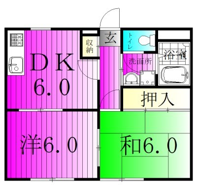 ペアシティⅠ 101号室 間取り