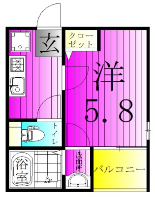 ベルメント東平賀 203号室 間取り