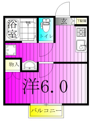 カーサ高柳 202号室 間取り