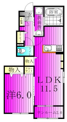 フラン　メゾン 101号室 間取り