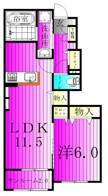 フラン　メゾン 103号室 間取り