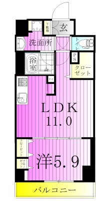 lunaire六町 間取り図
