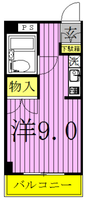 オネスティ柏13番館 306号室 間取り