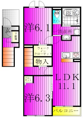 セレナヴィータⅠ 202号室 間取り