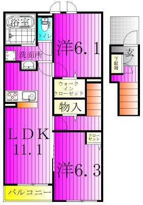 セレナヴィータⅠ 203号室 間取り