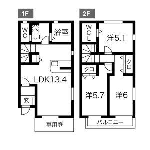 シャングリラ 101号室 間取り