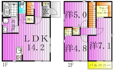 舎人戸建 間取り図