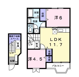 イースト　ヴィレッジⅡ 202号室 間取り