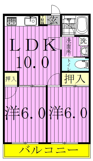 ダイキビル 403号室 間取り