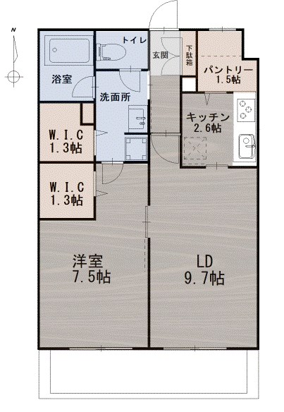 ジェミオンC 105号室 間取り