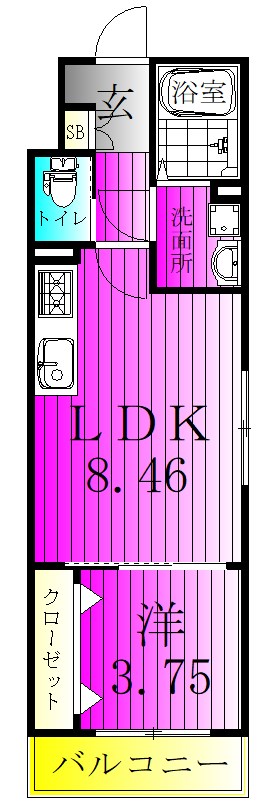 TSR新松戸 202号室 間取り