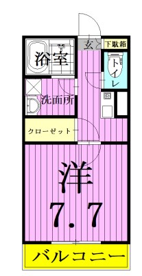 CEREZO五香 103号室 間取り