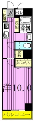アンジュフローリア 602号室 間取り