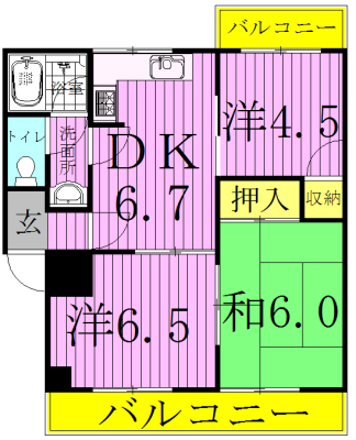 ロイヤルセピアⅡ Ⅱ301号室 間取り