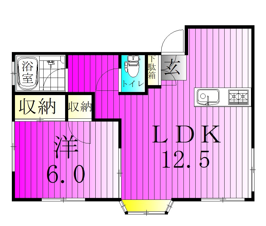 クレストパレス壱番館 101号室 間取り