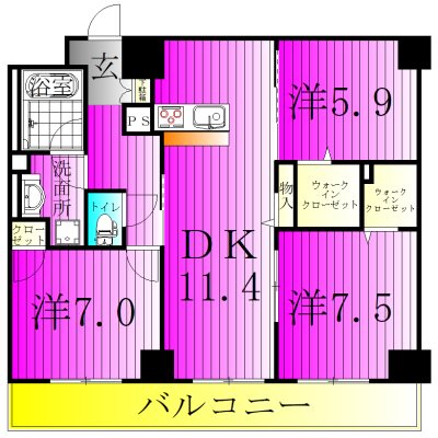 リラッサーレ 105号室 間取り