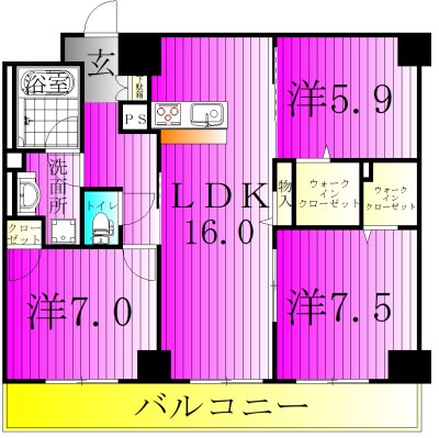 リラッサーレ 105号室 間取り