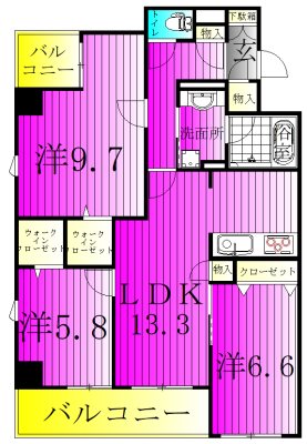 リラッサーレ 301号室 間取り