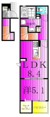 アーブル 201号室 間取り