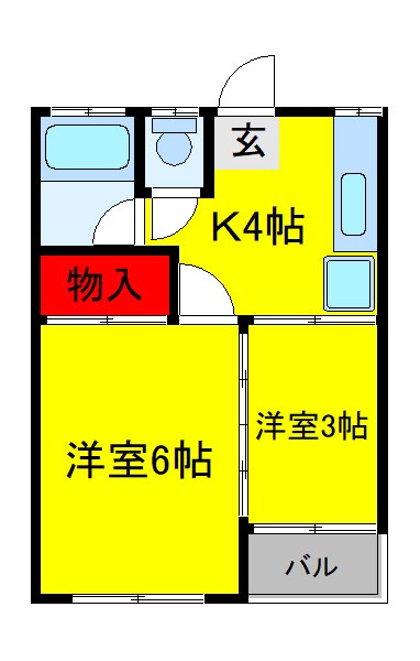 ネット101 205号室 間取り