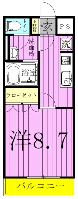 プライマリー 202号室 間取り