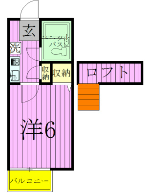 ジュネパレス新松戸第54 206号室 間取り