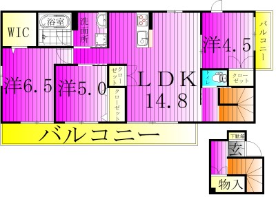 ボナールメゾンⅡ 201号室 間取り