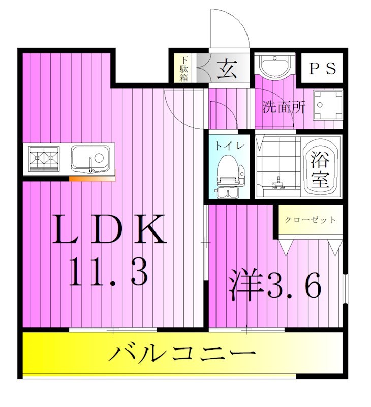 リーブルファイン鹿浜 間取り