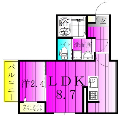 KLEIS南柏Ⅱ 301号室 間取り