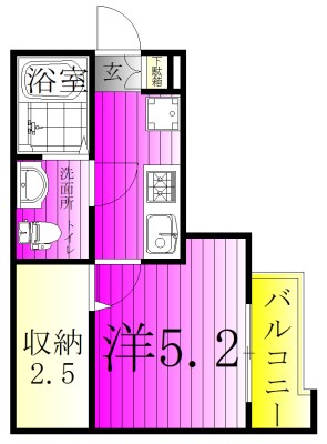 KLEIS南柏 101号室 間取り