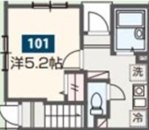 MELDIA松戸Ⅲ 101号室 間取り