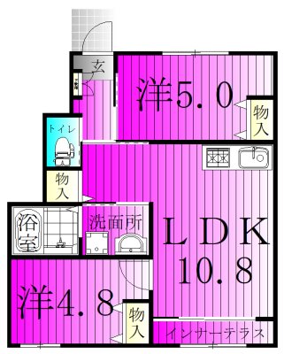フロレゾン柏～Floraison Kashiwa～ 103号室 間取り