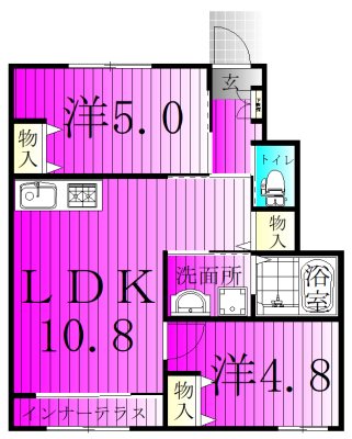 フロレゾン柏～Floraison Kashiwa～ 105号室 間取り