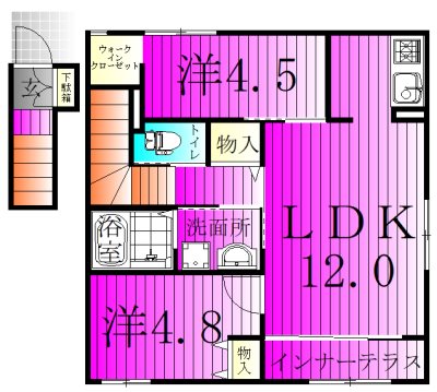 フロレゾン柏～Floraison Kashiwa～ 201号室 間取り