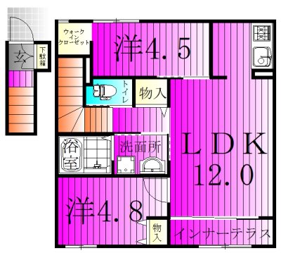 フロレゾン柏～Floraison Kashiwa～ 203号室 間取り