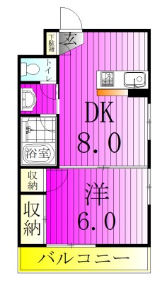 鶴見ハイツ 202号室 間取り