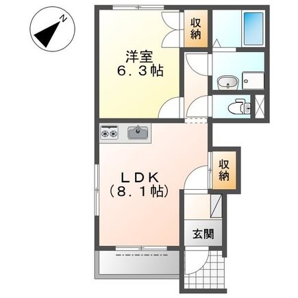 グリーンキャッスルⅤ 101号室 間取り