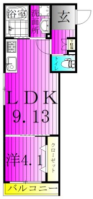 SK豊四季 202号室 間取り