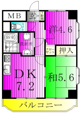 YRレジデンス 401号室 間取り