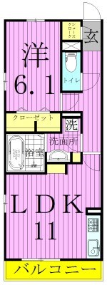 Ｐｅｏｎｙ豊明 間取り図