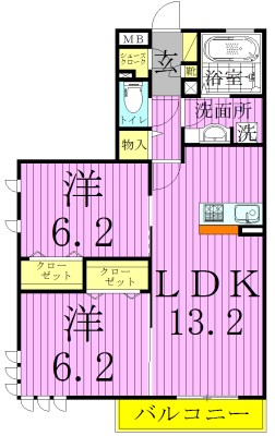 クレスト竹の塚 間取り図