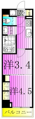 ARCOBALENO　TAKENOTSUKA 間取り図
