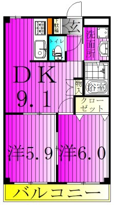 クレイスヴィラ 106号室 間取り