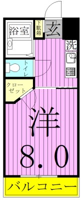 フローリアＴ3 602号室 間取り